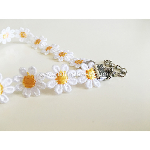 Yellow Daisy Lace Choker Ebay Item Whoesale Lace Necklace